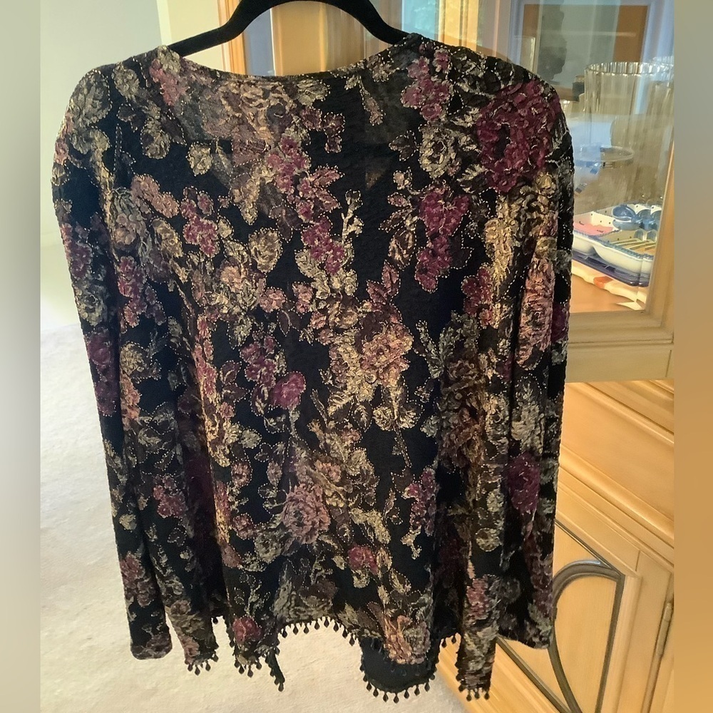 DRESS BARN COLLECTION 22/24 BEADED OPEN CARDIGAN - Picture 2 of 8
